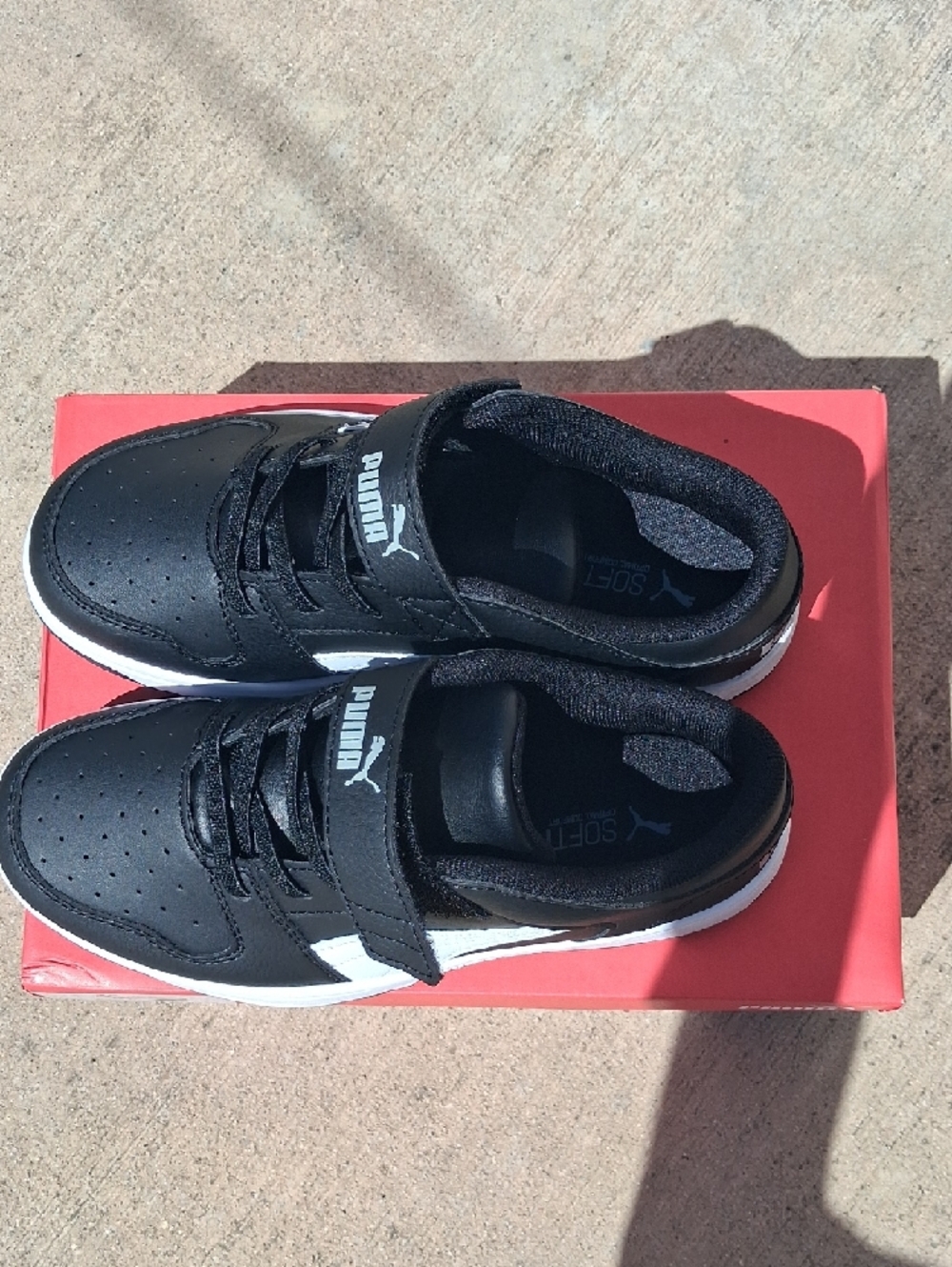 Puma Rebound Layup Low Sneakers Shoes Boys Size 3C - Picture 7 of 10